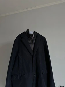 boggi milano navy blue insulated nylon coat men’s size 52 - Picture 1 of 14