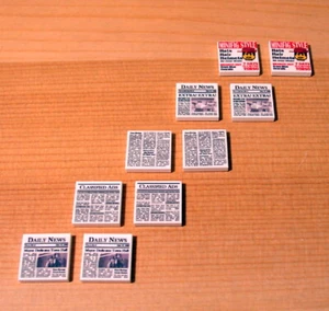 DadventureDan's CUSTOM NEWSPAPER PACK for LEGO city town magazine accessory set - Picture 1 of 3