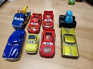 Disney Pixar CARS Mixed Lot of 8 Different Sizes & Materials Mini Racers - Picture 1 of 6