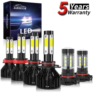 For Chevrolet Colorado 2015-2019 9005 H11 H16 LED Headlight Bulbs Hi/Lo Fog Beam - Picture 1 of 15