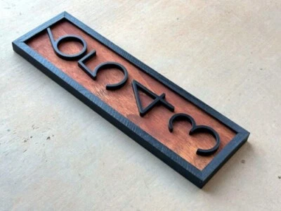 House Numbers, Address Numbers, Modern House Numbers, Personalized Wood Sign02 - Image 1 of 4