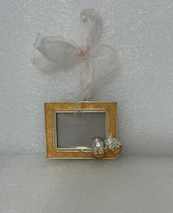 Small Metal Hanging Or Sitting Baby Picture Frame  Preowned - Picture 1 of 3