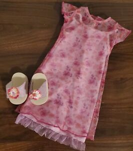 American Girl GARDEN PARTY Outfit 18" Doll Set retired dress sandals 2004 JLY AG