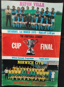 Aston Villa v Norwich City 01/03/75 Football League Cup Final 1974-75. - Picture 1 of 4