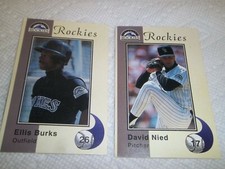 1994 Colorado Rockies Police Baseball Cards Burks #26 and Nied #17 (D-1727)