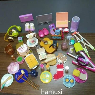 18'' American Girl Doll Food Accessory Plate Dish Necklace Shoes Clothes Toys - Image 1 of 3