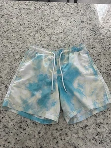 Calvin Klein Men's Swim Shorts Small, Yellow/Blue, Pockets, Lined - Picture 1 of 5