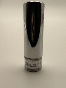 Snap On 1/4" Drive 6-Point Metric 11 mm Flank Drive® Deep Socket - STMM11 - Picture 1 of 2