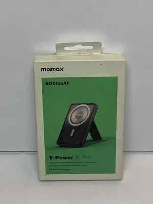 Momax 1-Power X Pro Batería Magnética Inalámbrica Soporte 5000mAh USB-C Incorporado Foto 1 de 4