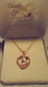 **Black Hills Gold 10K LEAF HEART Pendant on Gold Filled Chain NECKLACE, New... - Picture 1 of 11