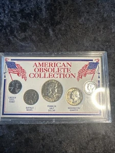 SSCA American Obsolete Collection Coin Set Franklin Half Dollar Silver Quarter - Picture 1 of 9