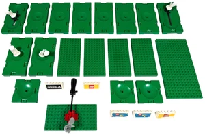 Lego Vintage 2000 Lego Soccer Field Bricks, Parts, Signs, Goalie Minifig Stick.. - Picture 1 of 15