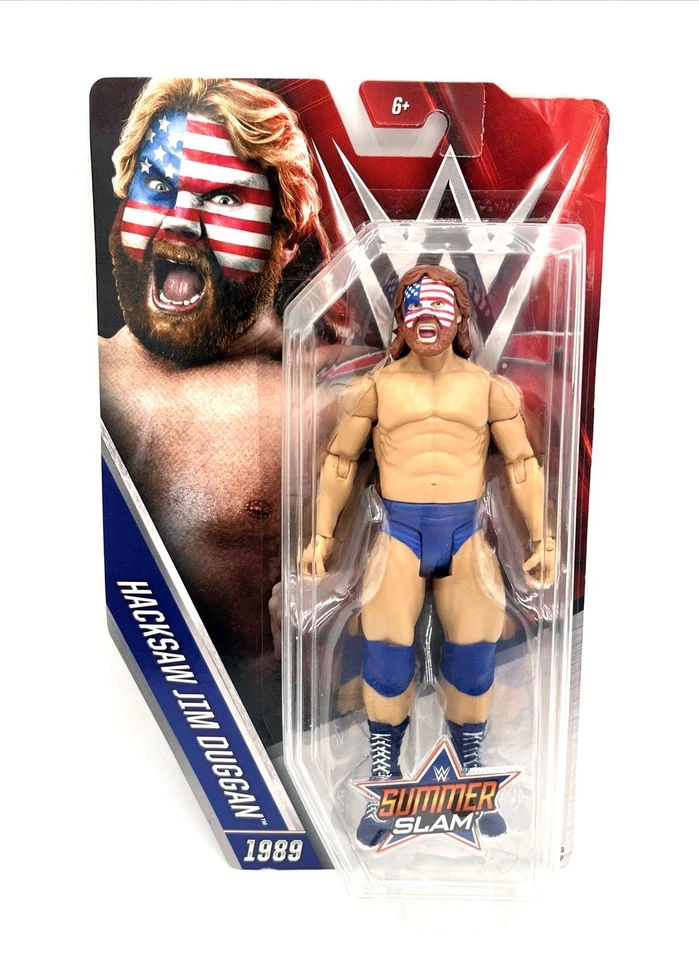 WWE Hacksaw Jim Dugan SummerSlam 系列 2016 年可动人偶 1989 年 WWF 美国 — 第 1/4 张图片
