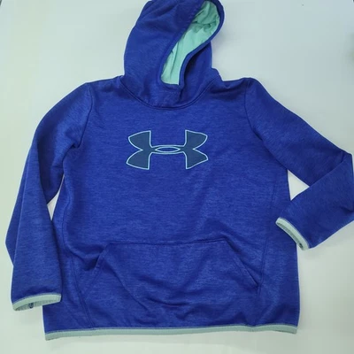 Sudadera con Capucha Under Armour Niños YXL Azul Coldgear Storm Ajuste Suelto Bolsillo Activo Exterior Foto 1 de 4