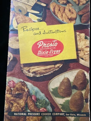 1950 Recipes... and Instructions National Presto Automatic Dixie-Fryer Paperback - Image 1 of 3