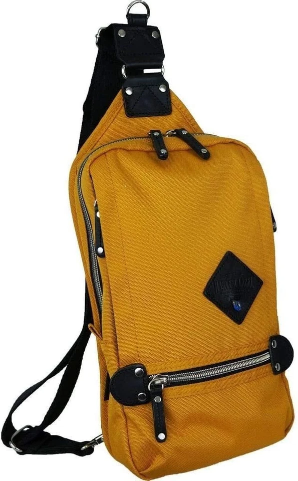 Harvest Label Urban Sling Mustard Mono Sling Travel Daypack Backpack Cordura... — 第 1/1 张图片