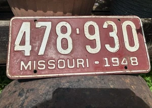 1948 Missouri License Plate # 478-930 - Picture 1 of 2