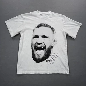 UFC Hemd Herren Small Weiß MMA Conor McGregor Grafik 100% Baumwolle Kurzarm - Bild 1 von 8