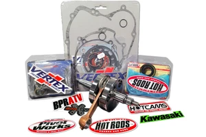06-13 Kawasaki KX 100 Hot Rods Crank Bottom End Rebuild Kit Gaskets CBK0102 4066 - Foto 1 di 24