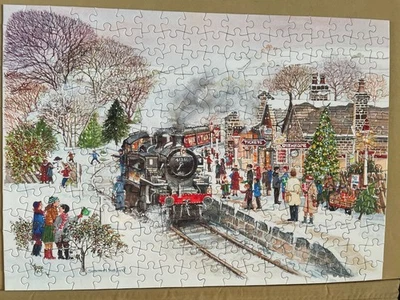 Steaming Along BIG250 Large Piece Jigsaw HOP Susan M Ridyard Checked & Complete - Image 1 of 4
