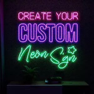 Personalized Neon Sign Custom Name Logo Signs Acrylic Wall Decor LED Night Light - Picture 1 of 17