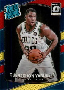 GUERSCHON YABUSELF 2017-18 Donruss Optic RED AND YELLOW ROOKIE RC #154 Celtics