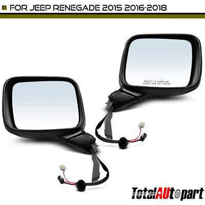 Espejo plegable manual negro con ajuste eléctrico para conductor y pasajero Jeep Renegade Foto 1 de 4