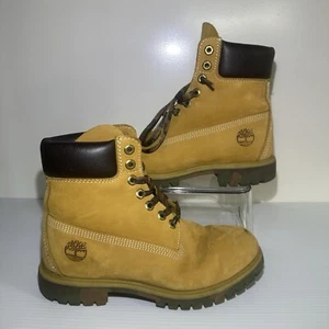Timberland Womens 6 Inch Premium Waterproof Leather Boots Size 7 Wheat Waterbuck - Picture 1 of 15