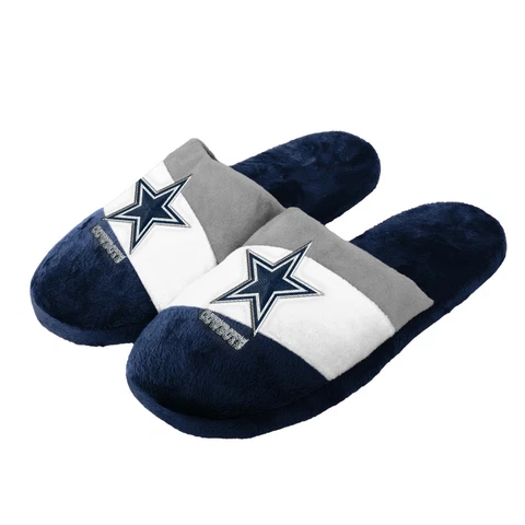 Dallas Cowboys Youth Colorblock SLIDE SLIPPERS New - FREE SHIPPING Cover
