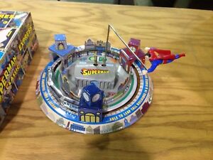 Superman  Tin wind up Toy  Lithographed Superman Express  Original Box