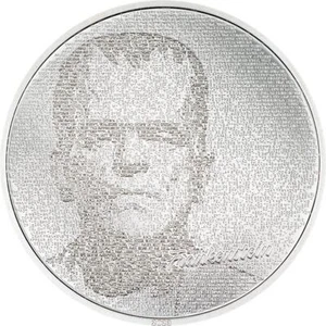Islas Cook 2023 5$ FRANKENSTEIN Typefaces 1 Oz moneda plata - Imagen 1 de 5