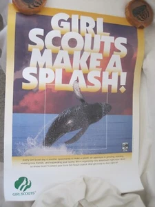 Undate Girl Scouts of USA Girl Scouts Make A Splash Breaching Whale 13x24 Poster - Picture 1 of 3