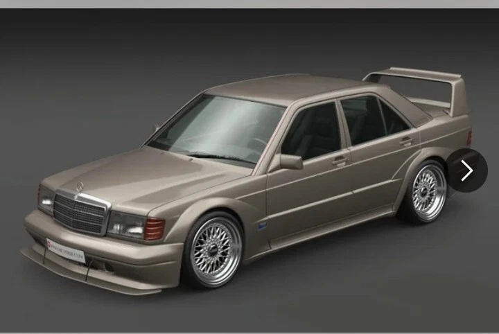 Modellino Mercedes 190 Evo 2  in Plastica scala 1: 24 Oro Metallizzato  - Immagine 1 di 1