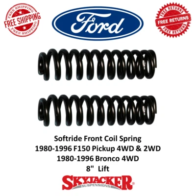 Skyjacker Softride Mola Helicoidal 8" Conjunto de 2 Elevação Frontal Para 80-96 Bronco F-150 4WD - Imagem 1 de 4