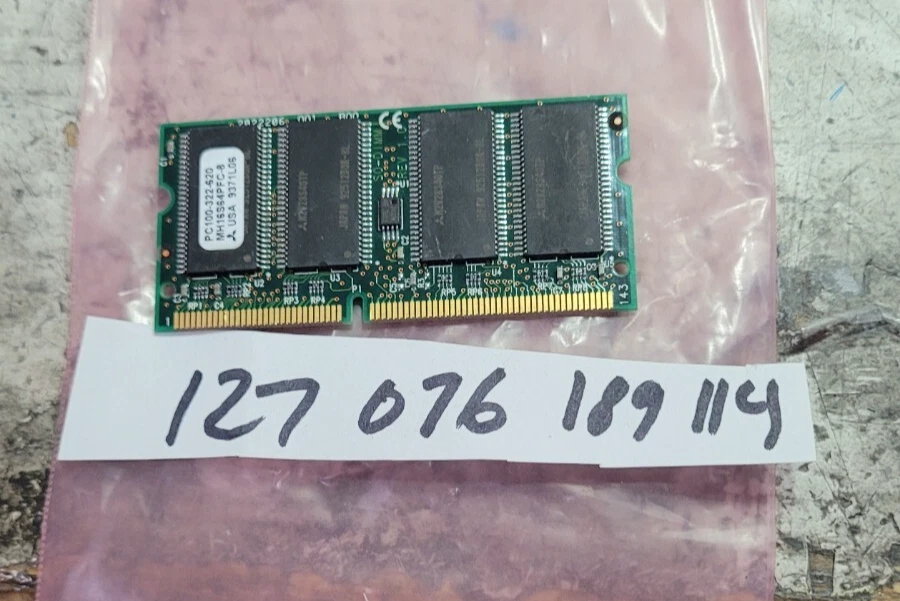 MH16S64PFC-8 128MB SDRAM PC100 8X16 144PIN SODIMM NON-ECC - Image 1 of 1