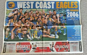 West Coast Eagles 2005 Grand Final Souvenir Poster Sunday Age - Picture 1 of 4