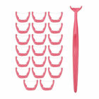 20pcs Toothpick Floss Heads 1x Handle Brush Easy Clean Flosser Handle AU