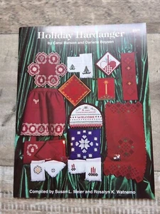 Holiday Hardanger 1991 Hardanger bordado punto de cruz Navidad Matson Boysen - Imagen 1 de 8