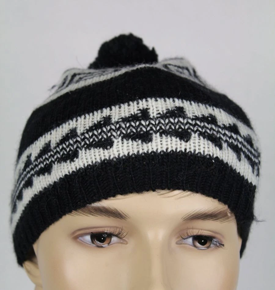 Gorro Ralph Lauren para mujer negro crema lana nuevo con etiquetas Foto 1 de 1