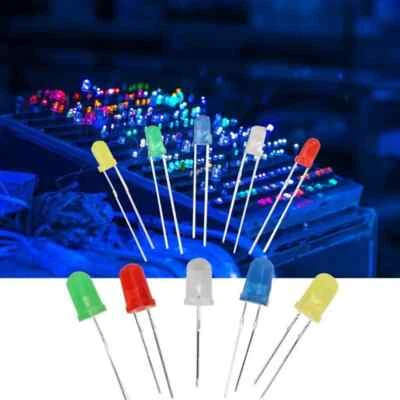 diodes électroluminescentes LED 300PCS 3mm 5mm Jaune Vert Bleu Rouge Blanc - Photo 1/4
