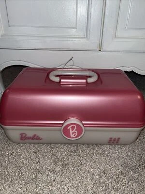 Estuche Caboodle Barbie On-The-Go-Girl rosa y blanco Foto 1 de 4