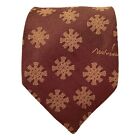 MOSCHINO Brown Geometric Silk Tie Made In Italy 61"-3".1/2 EX COND