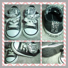 baby girl black converse