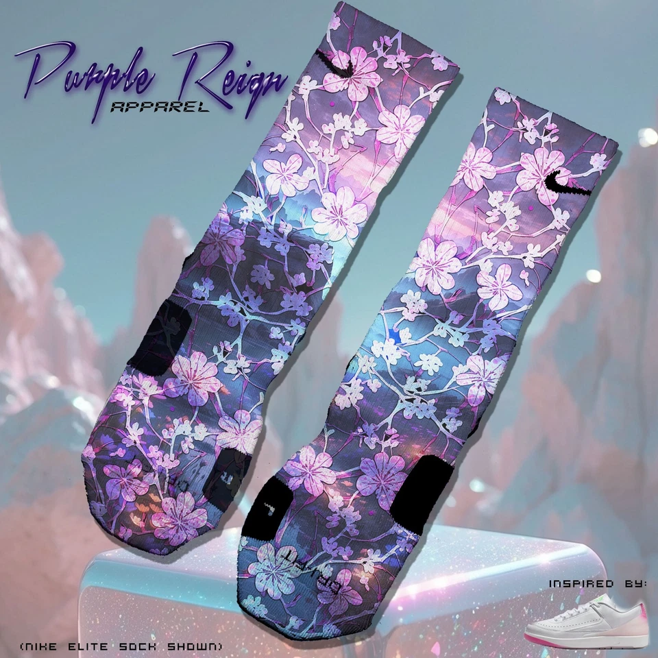 Calcetines Nike Elite personalizados inspirados en Air Jordan 2 bajos "CHERRY BLOSSOM" FQ3228-100 Foto 1 de 1