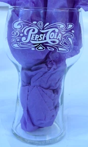 Vaso de vaso fuente de refresco Pepsi Cola diseño blanco vintage 6" de alto - Imagen 1 de 6