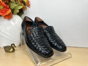 Bandolino Women's Size 9N Brazilian Woven Navy Leather Loafers - Picture 1 of 4