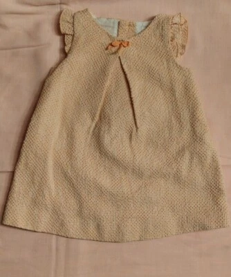 ✿ süßes Kleid Zara ✿ rosa lachs festlich Rüsche Boucle ✿ Gr. 74 78 9-12 Monate ✿ - Bild 1 von 4