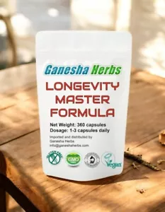 LONGEVITY MASTER ADAPTOGEN FORMULA 24 HIERBAS SUPER TÓNICAS! 360 CÁPSULAS!!! - Imagen 1 de 2