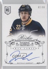 2013-14 Panini National Treasures /99 Johan Larsson #112 Rookie Auto RC