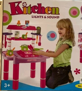 KÜCHE SPIELSET VORGEBEN KINDER MÄDCHEN SPIELEN SPIELZEUG KOCHSET LICHT- & SOUNDEFFEKTE NEU - Bild 1 von 6